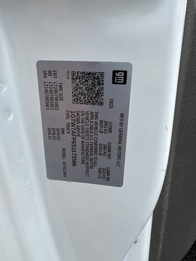 2025 GMC Savana 2500 Work Van
