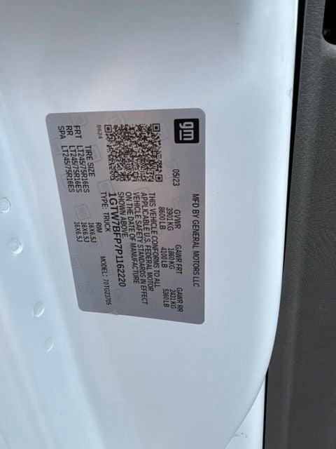 2023 GMC Savana 2500 Work Van