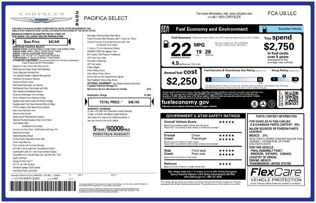 2026 Chrysler Pacifica Select
