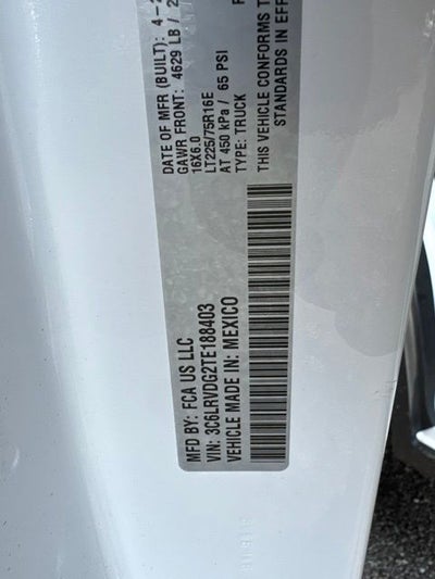 2026 RAM ProMaster 2500 High Roof