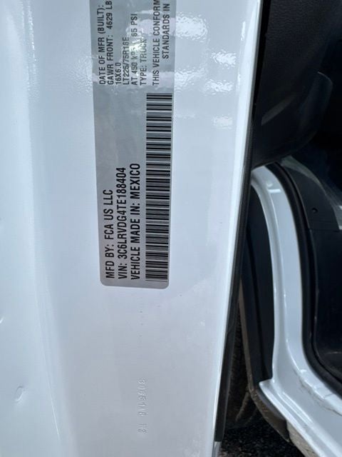 2026 RAM ProMaster 2500 High Roof