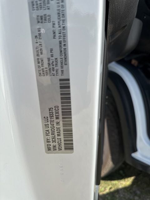 2026 RAM ProMaster 2500 High Roof