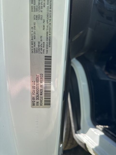 2026 RAM ProMaster 2500 High Roof