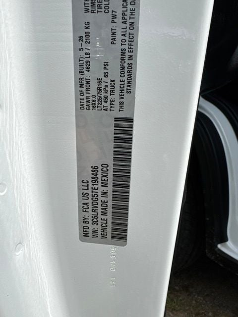2026 RAM ProMaster 2500 High Roof