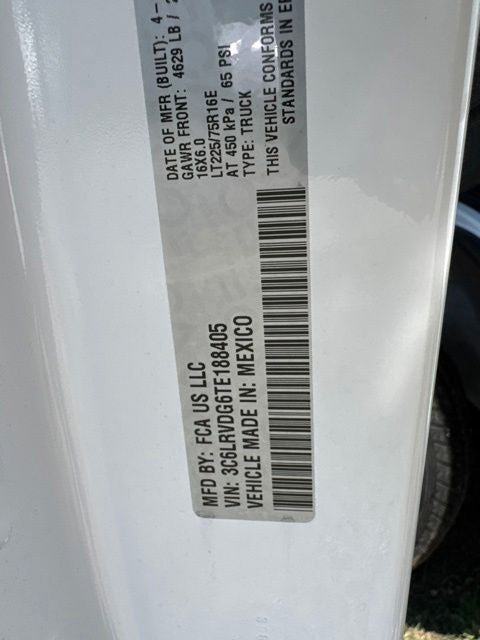 2026 RAM ProMaster 2500 High Roof