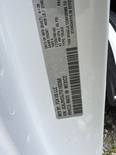 2026 RAM ProMaster 2500 High Roof