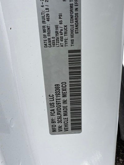 2026 RAM ProMaster 2500 High Roof