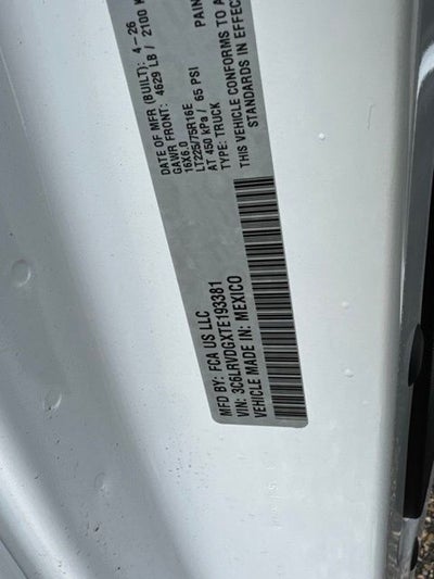 2026 RAM ProMaster 2500 High Roof