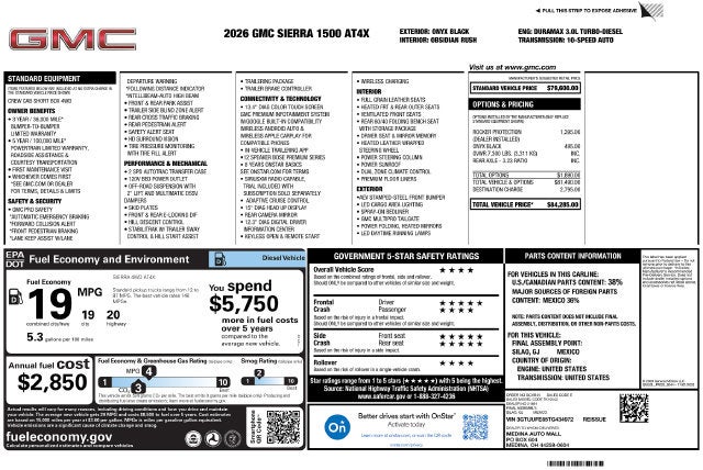 2026 GMC Sierra 1500 AT4X