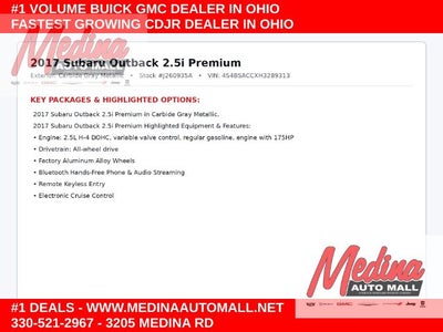 2017 Subaru Outback 2.5i Premium