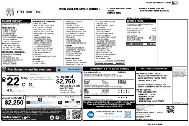 2026 Buick Enclave Sport Touring