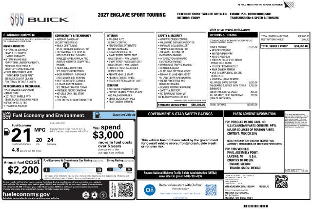 2027 Buick Enclave Sport Touring