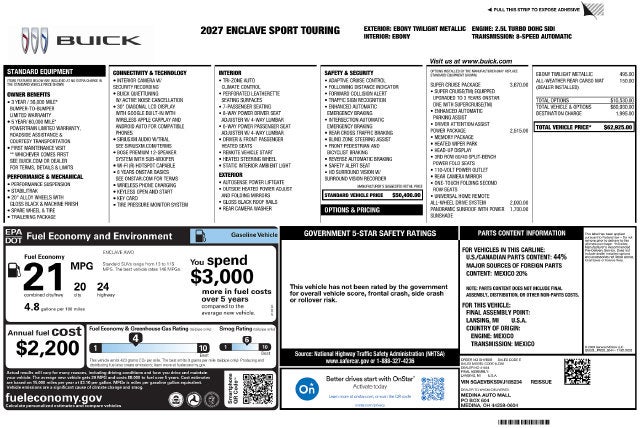 2027 Buick Enclave Sport Touring