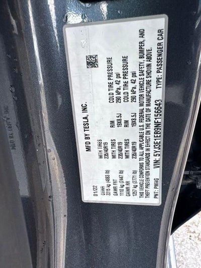 2022 Tesla Model 3 Long Range