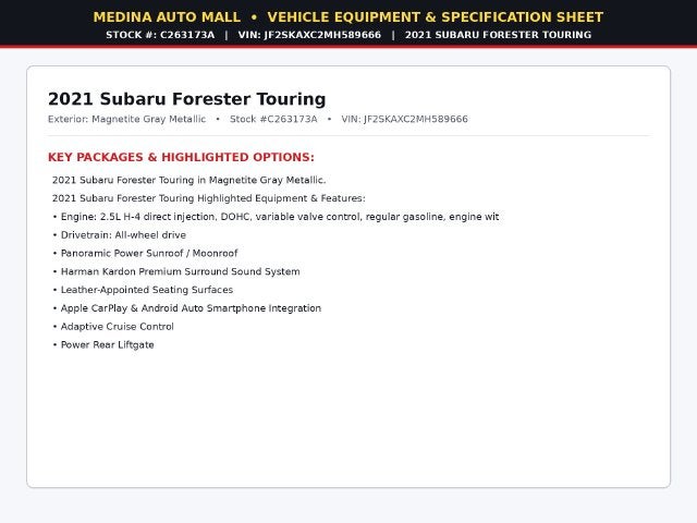 2021 Subaru Forester Touring