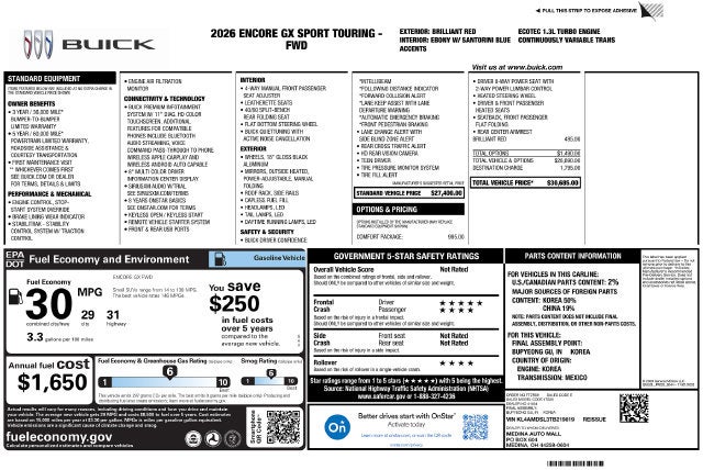 2026 Buick Encore GX Sport Touring