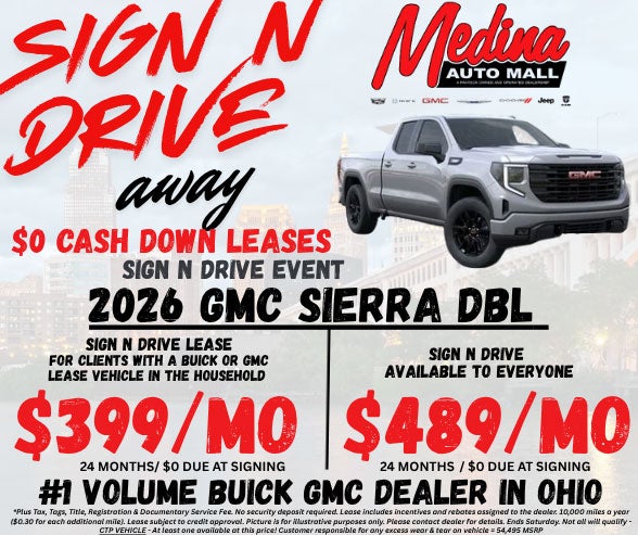 GMC Sierra $299 Sign & Drive Lease near Medina, Akron & Cleveland