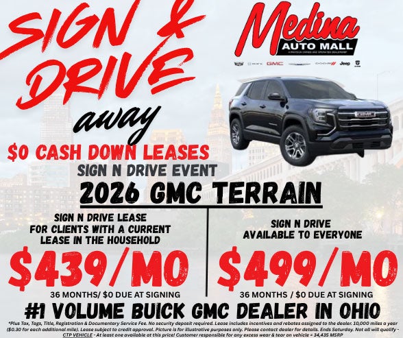 GMC Terrain $359 Sign & Drive Lease near Medina, Akron & Cleveland