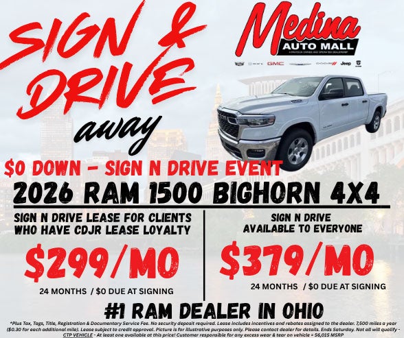 RAM 1500 Big Horn Sign & Drive Lease near Medina, Akron & Cleveland