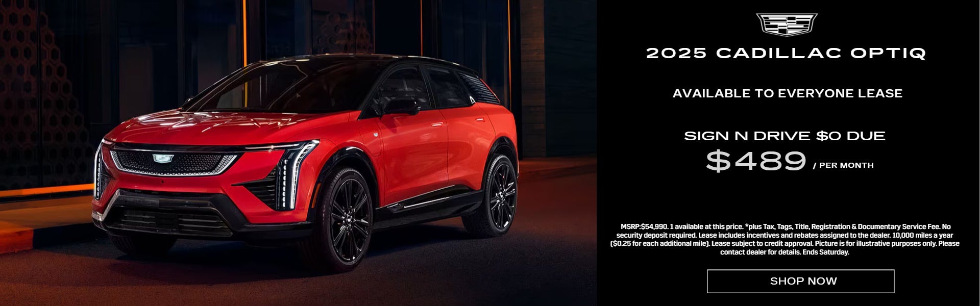 CADILLAC OPTIQ LEASE SPECIALS NEAR AKRON, CLEVELAND AND MEDINA OHIO