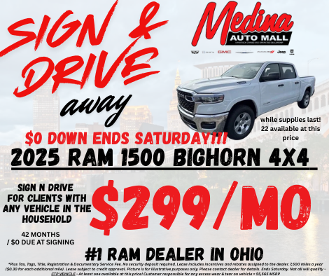 RAM 1500 Big Horn Sign N Drive near Cleveland, Akron, Medina