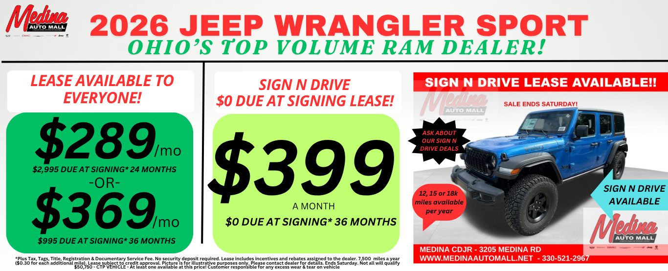 2025 Wrangler sport lease