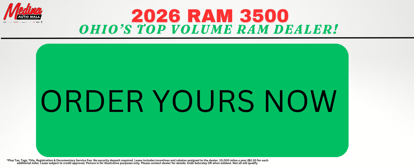 RAM 3500 AVAILABLE! NEAR AKRON, CLEVELAND AND MEDINA OHIO