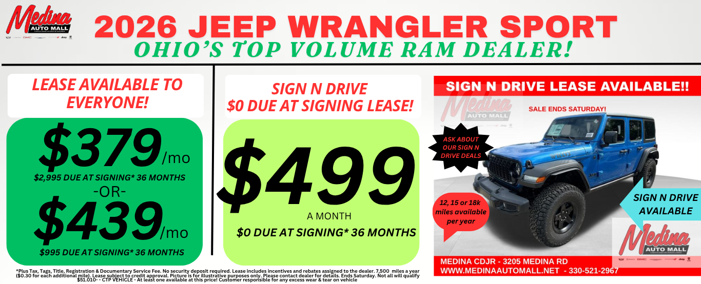 JEEP WRANGLER SPORT NEAR AKRON, CLEVELAND AND MEDINA OHIO